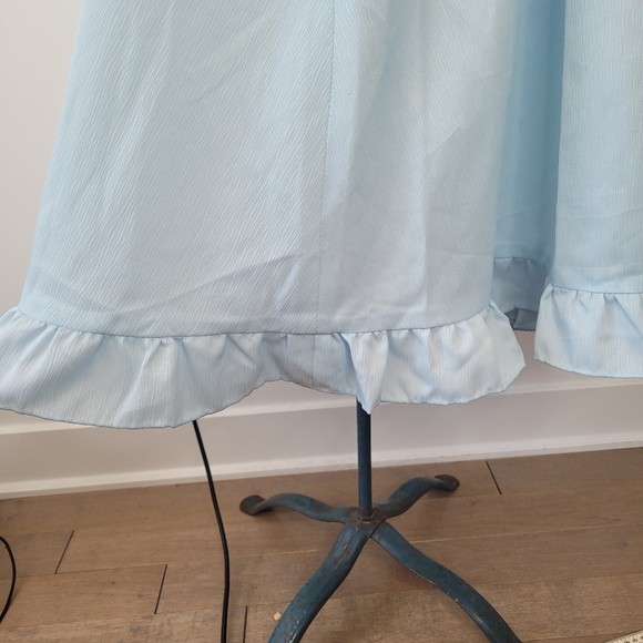 Light Blue Women’s Ruffled Midi Dress - Picture 9 of 11